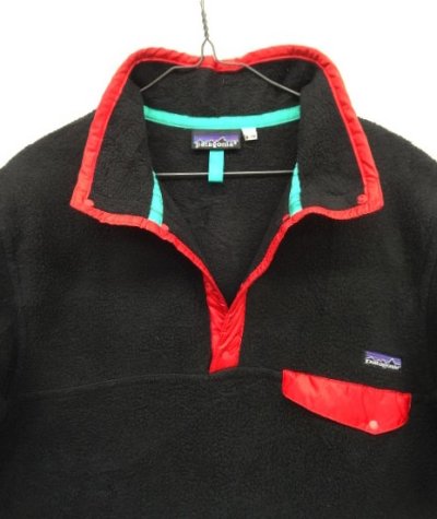 画像3: 90'S PATAGONIA ”SNAP-T" 旧タグ スナップT ブラック/レッド カナダ製 (VINTAGE)