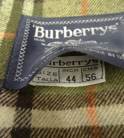 画像3: 90'S BURBERRYS 裏地ウール スタンドカラージャケット オリーブ スペイン製 (VINTAGE)