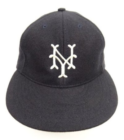 画像2: COOPERSTOWN BALL CAP "NEW YORK CUBANS" 汗止め＆バックストラップレザー製 ウールキャップ ネイビー USA製 (NEW)