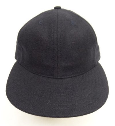 画像2: COOPERSTOWN BALL CAP "SOLID WOOL CAP" 汗止め＆バックストラップレザー製 ウールキャップ ネイビー USA製 (NEW)