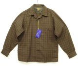 60'S PENDLETON "SIR PENDLETON" ウール 長袖 オープンカラーシャツ チェック柄 USA製 (DEADSTOCK)