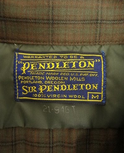 画像2: 60'S PENDLETON "SIR PENDLETON" ウール 長袖 オープンカラーシャツ チェック柄 USA製 (DEADSTOCK)