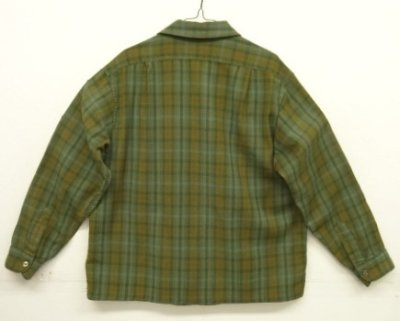 画像4: 60'S PENDLETON "SIR PENDLETON" ウール 長袖 オープンカラーシャツ チェック柄 USA製 (VINTAGE)