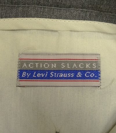 画像2: 90'S LEVIS "ACTION SLACKS" スラックス グレー W36L30 (VINTAGE)