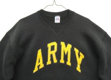 他の写真1: 90'S RUSSELL ATHLETIC "ARMY" 前Vガゼット付き クルーネック スウェットシャツ ブラック USA製 (VINTAGE)