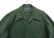 他の写真1: 70'S PENDLETON "BOARD SHIRT" ウール オープンカラーシャツ ダークグリーン USA製 (VINTAGE)