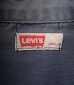 画像2: 70'S LEVIS ワッペン付き モールスキンシャツ フェードネイビー (VINTAGE) (2)