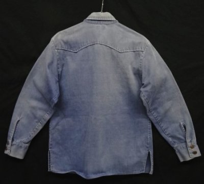 画像5: 70'S LEVIS ワッペン付き モールスキンシャツ フェードネイビー (VINTAGE)