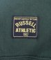 画像4: 90'S RUSSELL ATHLETIC ハーフジップ カラーブロック スウェットシャツ ネイビー/グリーン USA製 (VINTAGE) (4)