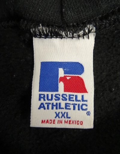 画像2: 90'S RUSSELL ATHLETIC "BUSSEY" プルオーバーパーカー ブラック メキシコ製 (VINTAGE)