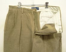 他の写真1: 90'S RALPH LAUREN "ANDREW PANT" ツープリーツ 太畝 コーデュロイパンツ ベージュ W35L30 (VINTAGE)