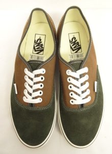 他の写真1: VANS "SALES SAMPLE" AUTHENTIC スウェード/キャンバス スニーカー オリーブ/ブラウン (一点物/NEW)