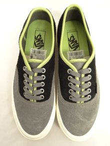 他の写真1: VANS "SALES SAMPLE" AUTHENTIC オールレザー スニーカー グレー/ブラック (一点物/NEW)