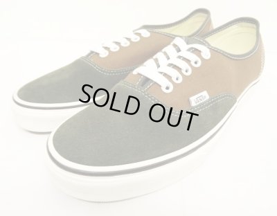 画像1: VANS "SALES SAMPLE" AUTHENTIC スウェード/キャンバス スニーカー オリーブ/ブラウン (一点物/NEW)