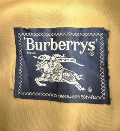 画像2: 90'S BURBERRYS ウール ラグランスリーブ コート ネイビー スペイン製 (VINTAGE)