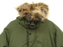 他の写真1: BARBOUR 3クレスト "GUSTNADO JACKET" 中綿入り N-3Bジャケット オリーブ (VINTAGE)