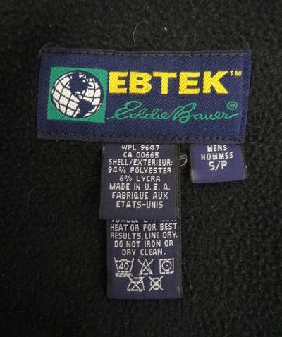 画像2: 90'S EDDIE BAUER "EBTEK" ハーフジップ フリースシャツ ブラック USA製 (VINTAGE)