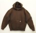 画像1: CARHARTT 袖プリント入り プルオーバー スウェットパーカー フェードブラウン (VINTAGE) (1)