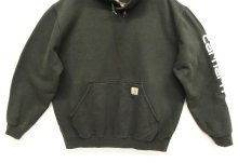 他の写真3: CARHARTT 袖プリント入り プルオーバー スウェットパーカー フェードブラック (VINTAGE)