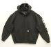 画像1: CARHARTT 袖プリント入り プルオーバー スウェットパーカー フェードブラック (VINTAGE) (1)