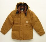 CARHARTT "TRADITIONAL COAT" フード付き 裏地キルティング ダックジャケット ブラウン USA製 (VINTAGE)