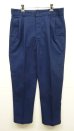 画像1: 90'S DICKIES ツープリーツ ワークパンツ ネイビー W34L30 USA製 (VINTAGE) (1)