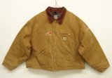 09'S CARHARTT "DETROIT JACKET" 裏地ブランケット ダックジャケット ブラウン USA製 (VINTAGE)