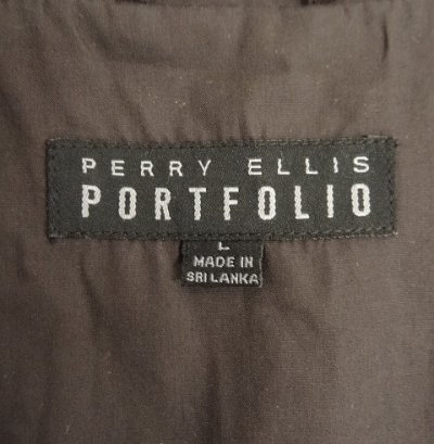 画像2: PERRY ELLIS "PORTFOLIO" 裏地付き ドリズラージャケット フェードブラック (VINTAGE)