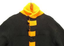 他の写真2: 60'S WARREN-KNIT ショールカラー ニットカーディガン ブラック/オレンジ カナダ製 (DEADSTOCK) 