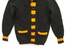 他の写真3: 60'S WARREN-KNIT ショールカラー ニットカーディガン ブラック/オレンジ カナダ製 (DEADSTOCK) 