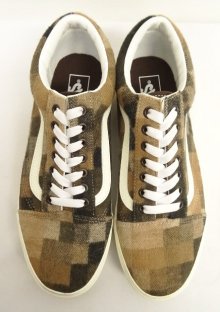 他の写真1: VANS "SALES SAMPLE" OLD SKOOL ウール スニーカー ブラウン/ベージュ チェック (一点物/NEW)