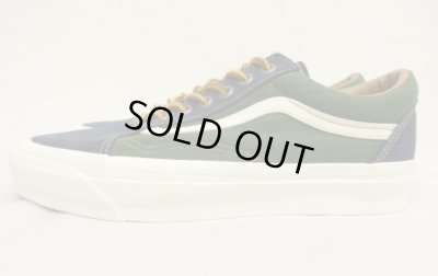 画像3: VANS "SALES SAMPLE" OLD SKOOL キャンバス/リップストップ スニーカー インディゴ/グリーン (一点物/NEW)