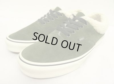 画像1: VANS "SALES SAMPLE" AUTHENTIC スウェード ボア付き スニーカー オリーブ (一点物/NEW)