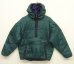 画像1: 90'S LL Bean プリマロフト ハーフジップ フード付きジャケット グリーン/パープル USA製 (VINTAGE) (1)