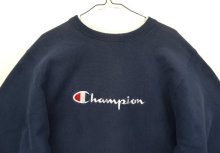 他の写真1: 90'S CHAMPION 刺繍タグ ダブルネック リバースウィーブ ネイビー/ホワイトトリム USA製 (VINTAGE)