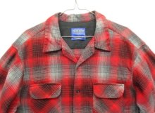 他の写真1: 90'S PENDLETON "BOARD SHIRT" ウール オープンカラーシャツ レッドチェック (VINTAGE)