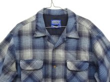 他の写真1: 90'S PENDLETON "BOARD SHIRT" ウール オープンカラーシャツ ブルーチェック (VINTAGE)