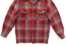 他の写真3: 90'S PENDLETON "BOARD SHIRT" ウール オープンカラーシャツ レッドチェック (VINTAGE)