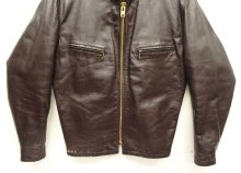 他の写真2: 70'S THIS GENUINE LEATHER GARMENT 裏地キルティング レザージャケット TALONジップ ダークブラウン (VINTAGE)