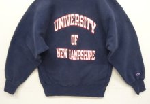 他の写真3: 90'S CHAMPION "三段プリント" 刺繍タグ リバースウィーブ ネイビー USA製 (VINTAGE)