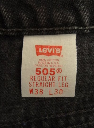 画像2: 90'S LEVIS 505 デニム ブラック W38L30 USA製 (VINTAGE)