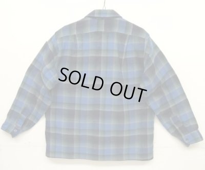 画像4: 70'S PENDLETON "BOARD SHIRT" ウール オープンカラーシャツ チェック柄 USA製 (VINTAGE)