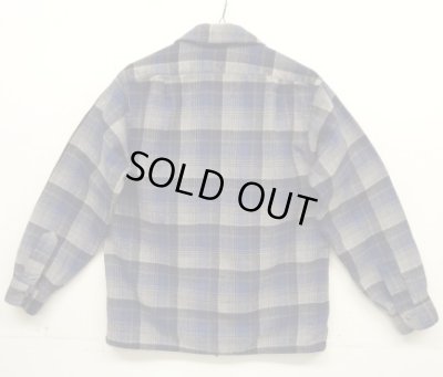 画像4: 70'S PENDLETON "BOARD SHIRT" ウール オープンカラーシャツ チェック柄 USA製 (VINTAGE)