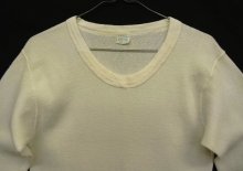 他の写真1: 70'S J.C.PENNEY コットン/ポリ サーマル 長袖 Tシャツ オフホワイト USA製 (VINTAGE)