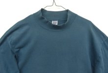 他の写真1: 90'S GAP 旧タグ シングルステッチ モックネック 長袖 Tシャツ ブルー USA製 (VINTAGE)