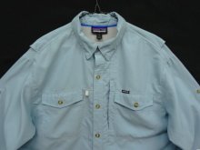 他の写真1: PATAGONIA ナイロン 2WAY フィッシングシャツ サックスブルー (USED)