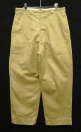 60'S アメリカ軍 US ARMY コットン100% チノパンツ SERVAL製ブラスジップ (VINTAGE)