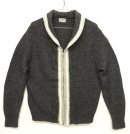 画像: 70'S UNKNOWN ショールカラー ジップカーディガン チャコール COATS & CLARKジップ (VINTAGE) 「Knit」 入荷しました。