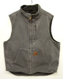 画像: CARHARTT 裏ボア入り ダックベスト DK GREY (USED) 「No Sleeve」 入荷しました。