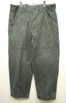 画像: 50'S スイス軍 メタルボタン デニム ワークパンツ ダークグレー (VINTAGE) 「Bottoms」 入荷しました。